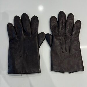 Men’s genuine leather, 100% cashmere lined black, brown leather gloves